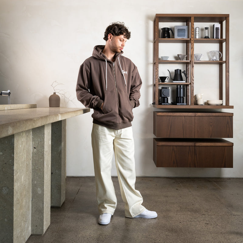 SUPERFLEECE SCRIPTED ZIP HOODIE