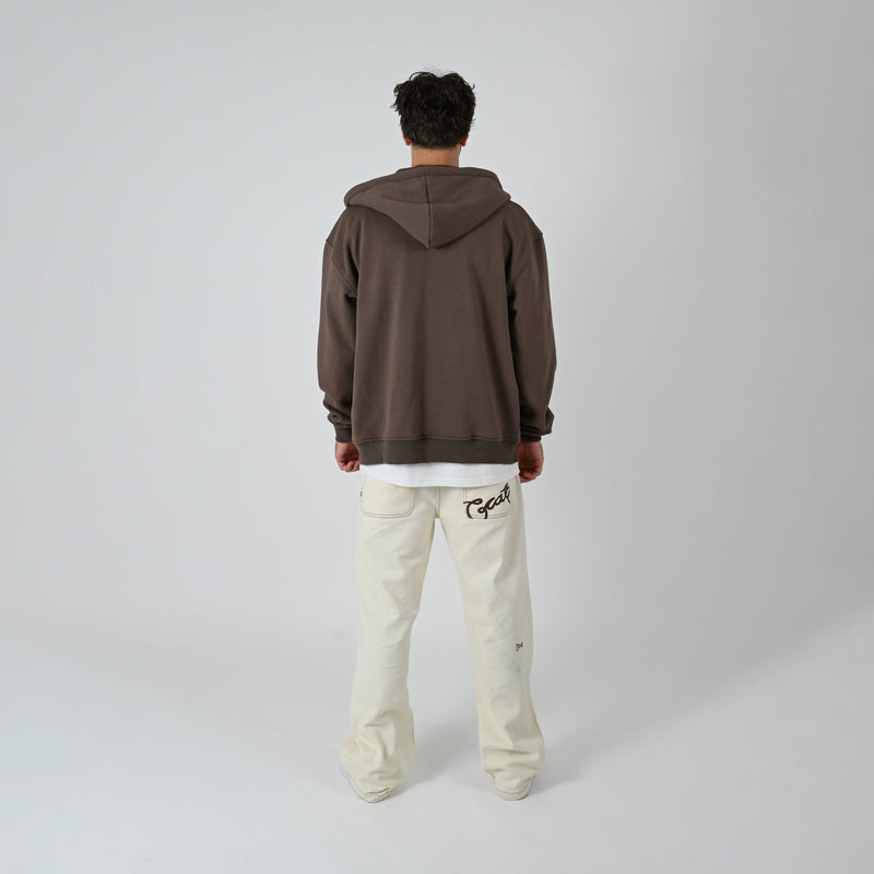 SUPERFLEECE SCRIPTED ZIP HOODIE