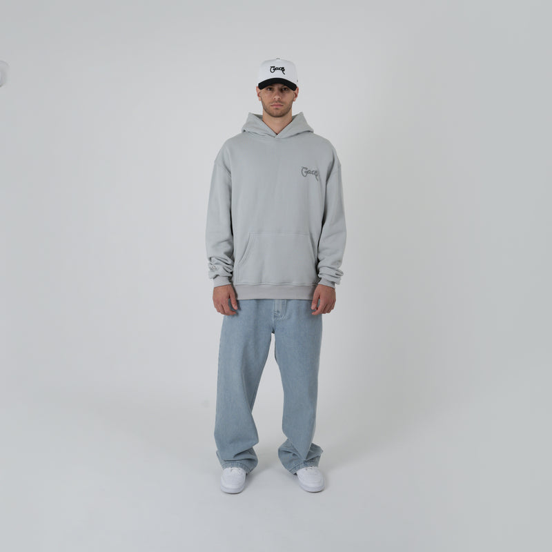 MEN'S SCRIPTED BOX FIT HOODIE