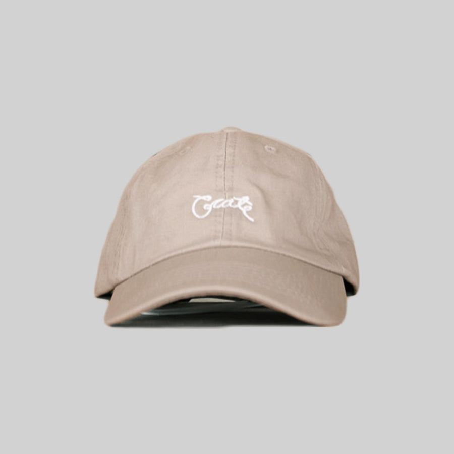 Unisex Scripted Cap-Tan/Wht
