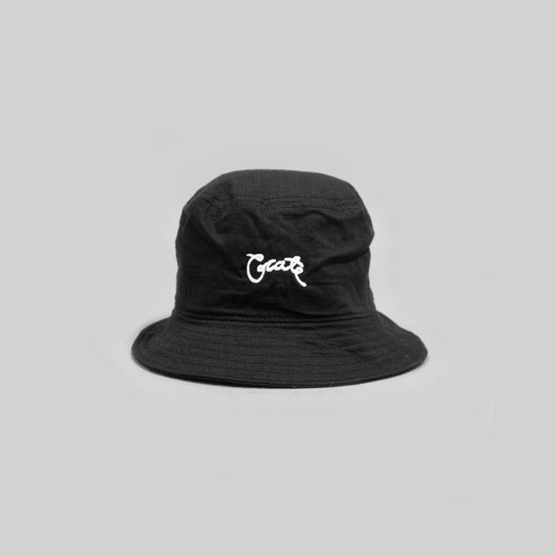 Unisex Scripted Bucket Hat Black