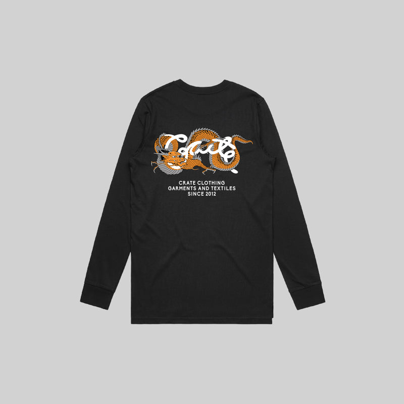 MEN'S DRAGON SCRIPT LONG SLEEVE TEE