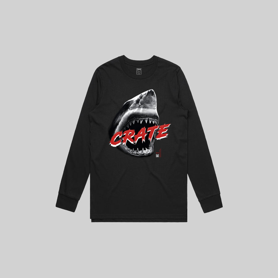 CRATE WHITE SHARK LONG SLEEVE TEE