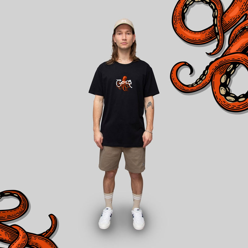 Mens Octopus Script T-Shirt