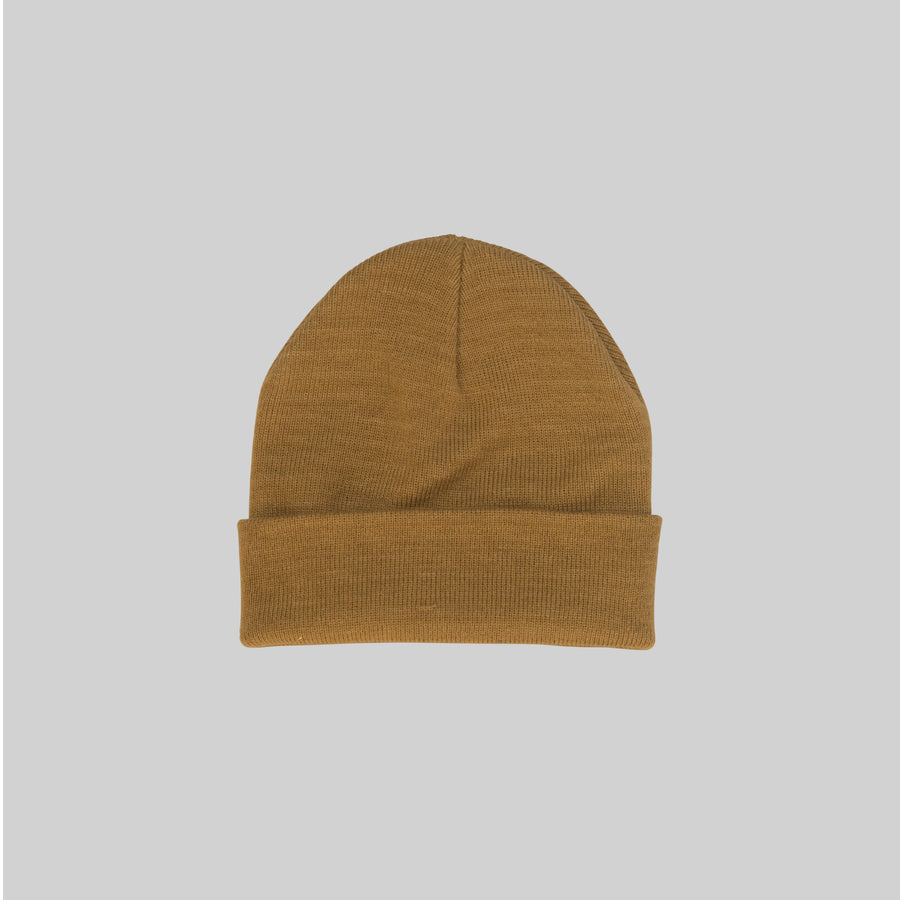 UNISEX Scripted Beanie Camel
