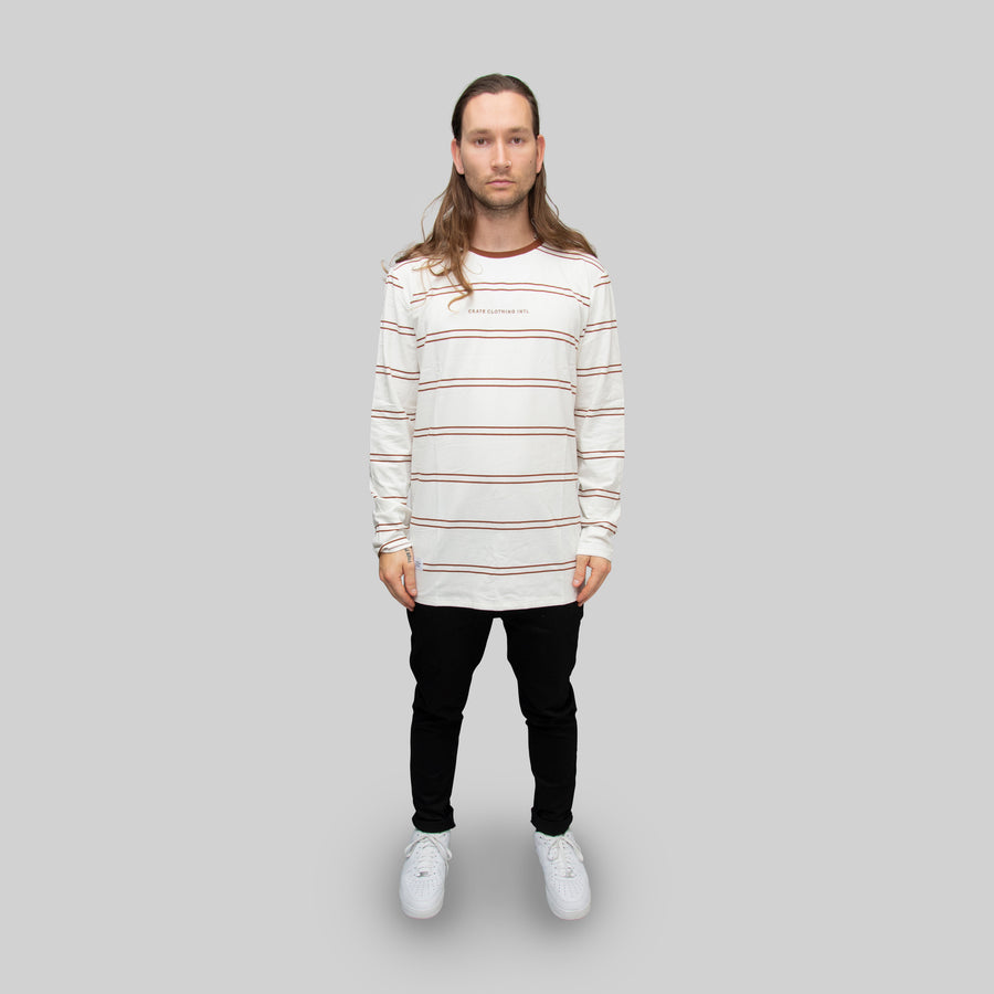 Men's Earthy Easy Stripe Long Sleeve T-Shirt