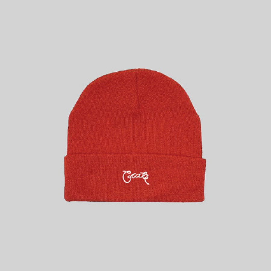 Unisex Scripted Beanie Red