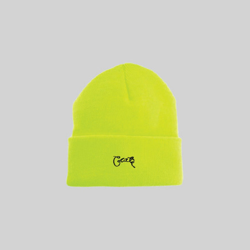 Unisex Scripted Beanie Safety Yellow