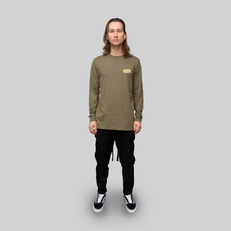 MENS OVAL VARSITY LONG SLEEVE TEE