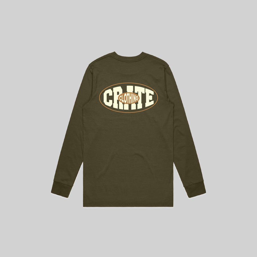 MENS OVAL VARSITY LONG SLEEVE TEE