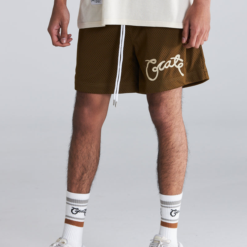 Men's Scripted Mesh Shorts