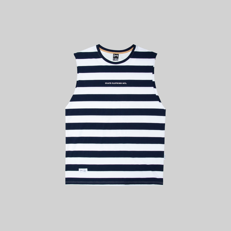 Mens Easy Stripe Muscle Singlet