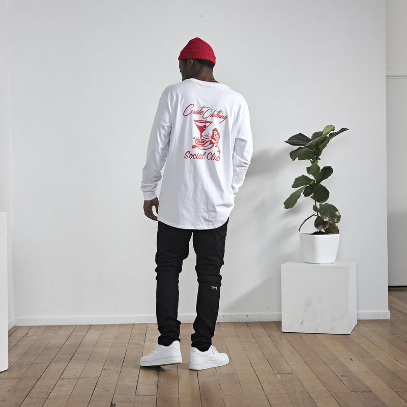 MENS CRATE SOCIAL CLUB L/S TEE