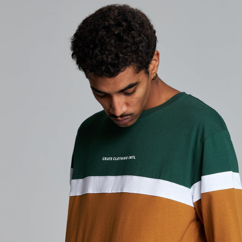 MEN’S COLOUR BLOCK L/S T-SHIRT