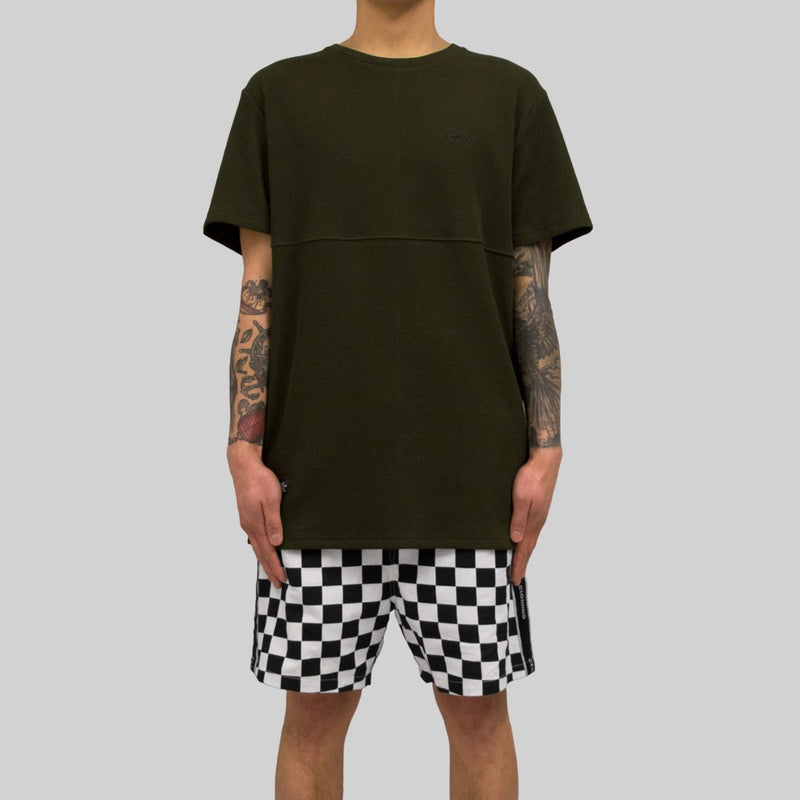 Mens Waffle T-Shirt Khaki
