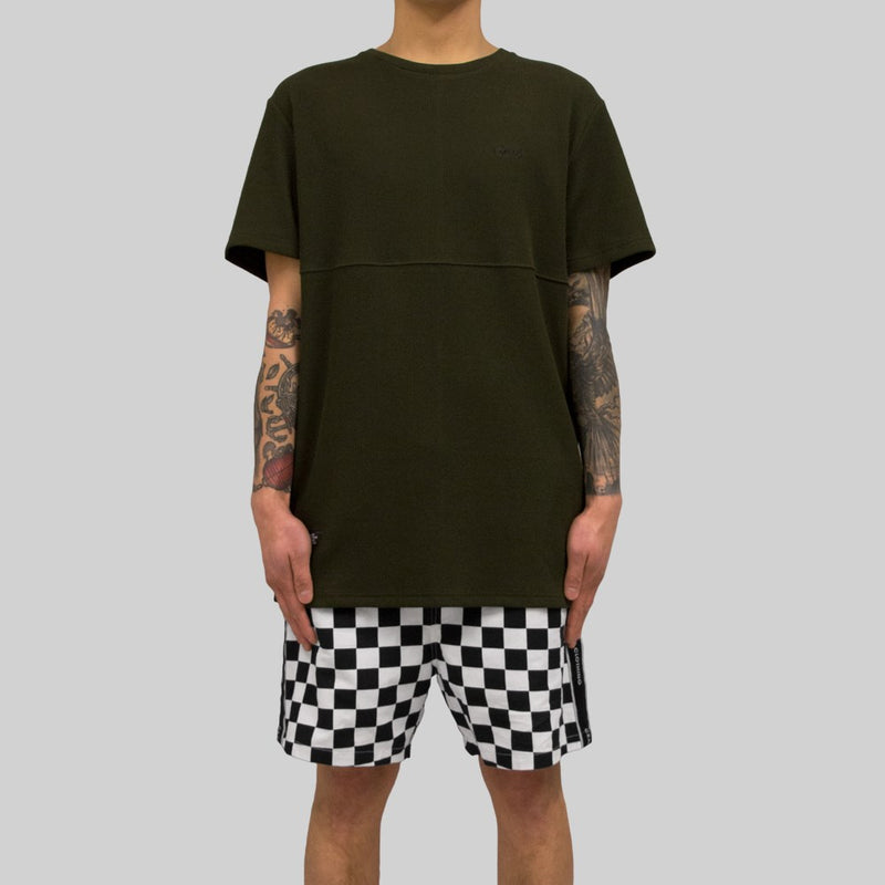 Mens Waffle T-Shirt Khaki