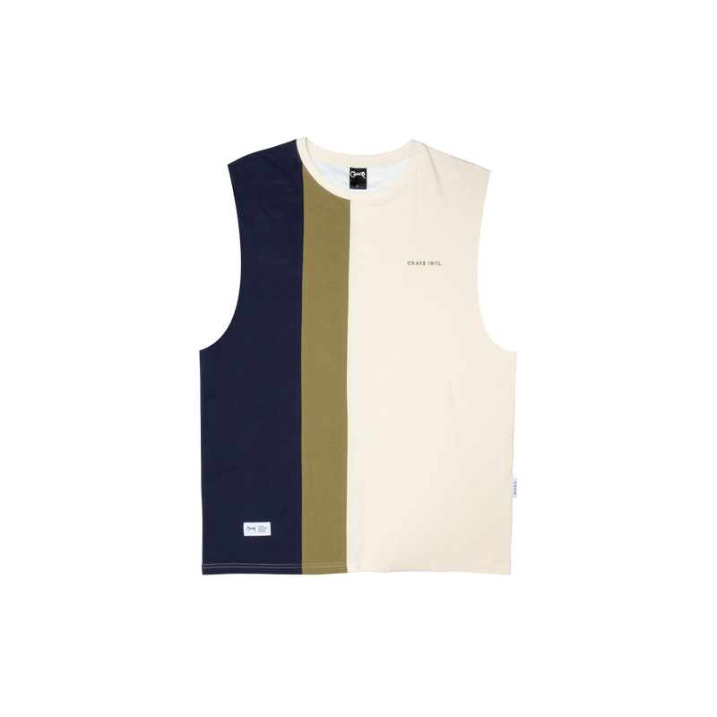 Mens Colour Blocking Muscle Singlet