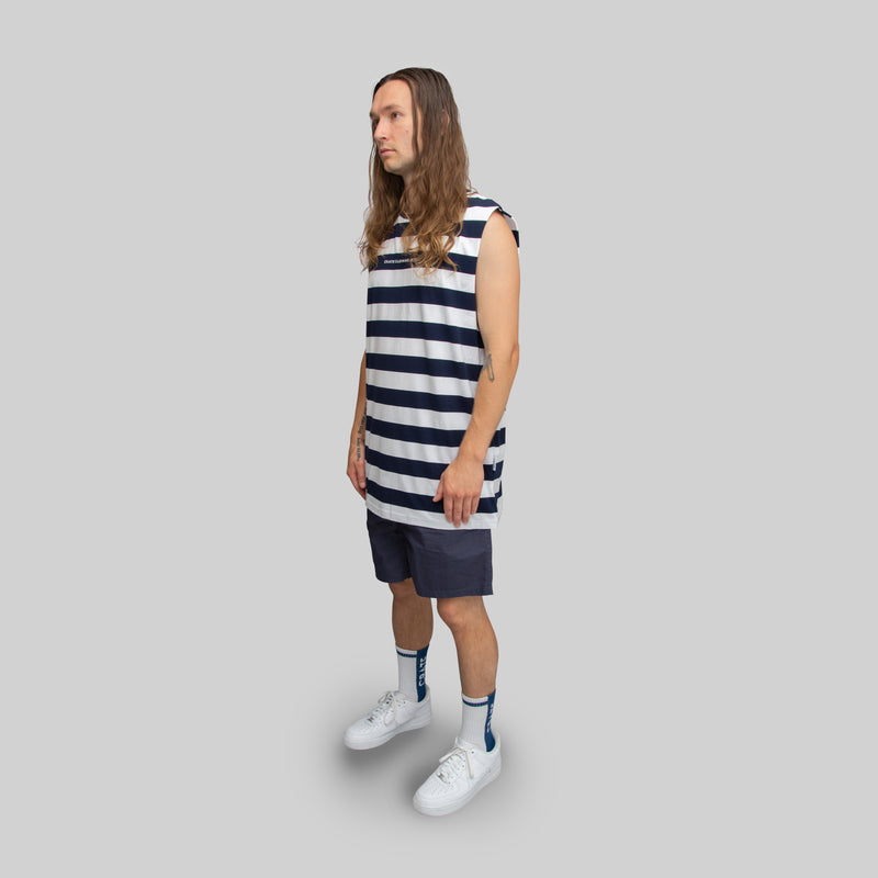 Mens Easy Stripe Muscle Singlet