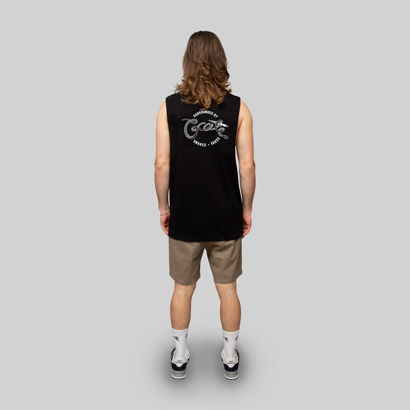 Mens Snakes & Fakes Muscle Singlet