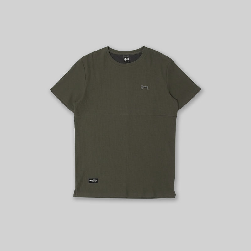 Mens Waffle T-Shirt Khaki